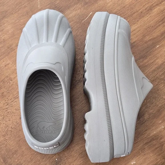 Sorel Caribou Clog Sz 7 Gray Platform Slip On EVA Chunky Minimal Mule 2048701 - Picture 10 of 14